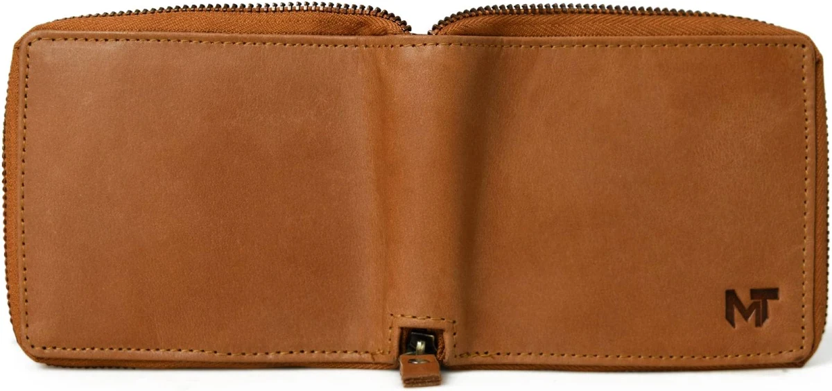 Premium Genuine Leather Men's Bifold Wallet | Brown Leather Wallet | Slim Money Pocket with Card Holder