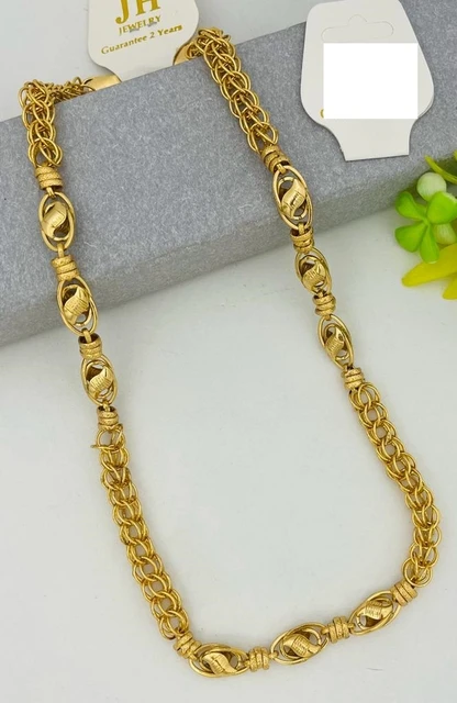 Gold Plated Designer Chain for Men & Women | Premium Fashion Necklace | Stylish Daily Wear Jewelry