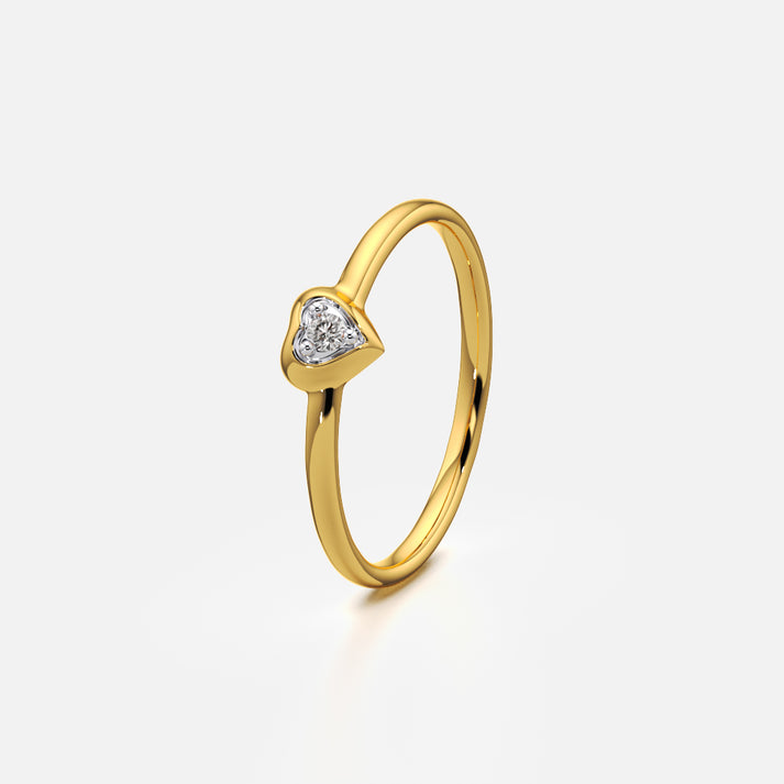 Women's Gold Plated Star Design Cubic Zirconia Adjustable Ring for Girls & Women