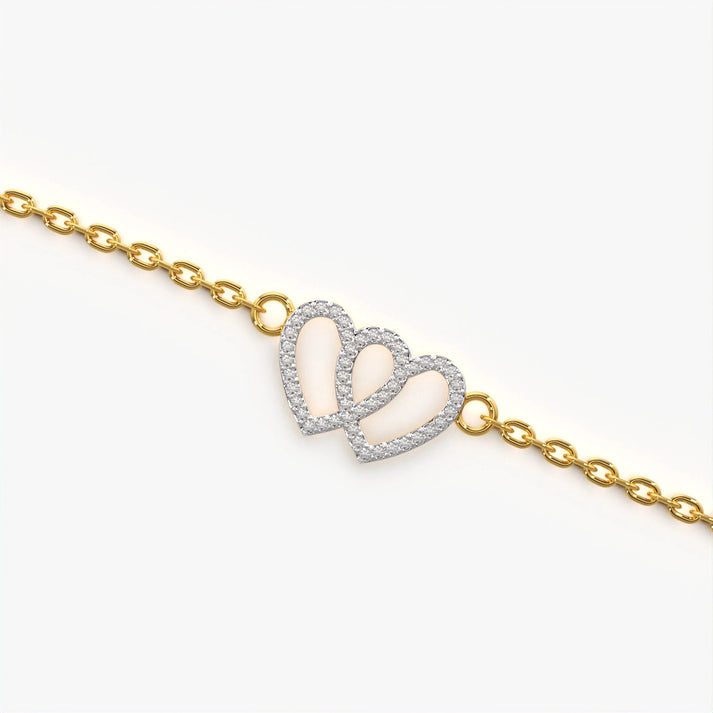 Gold-Plated Floral Zircon Adjustable Bracelet for Women
