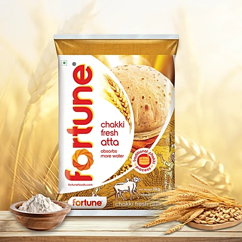 Fortune Chakki Fresh Atta (Godihittu) – 5 kg Whole Wheat Flour