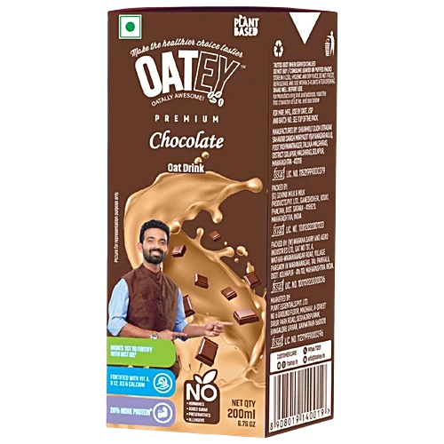 Oatey Premium Chocolate Oat Drink – No Added Sugar, 200 ml